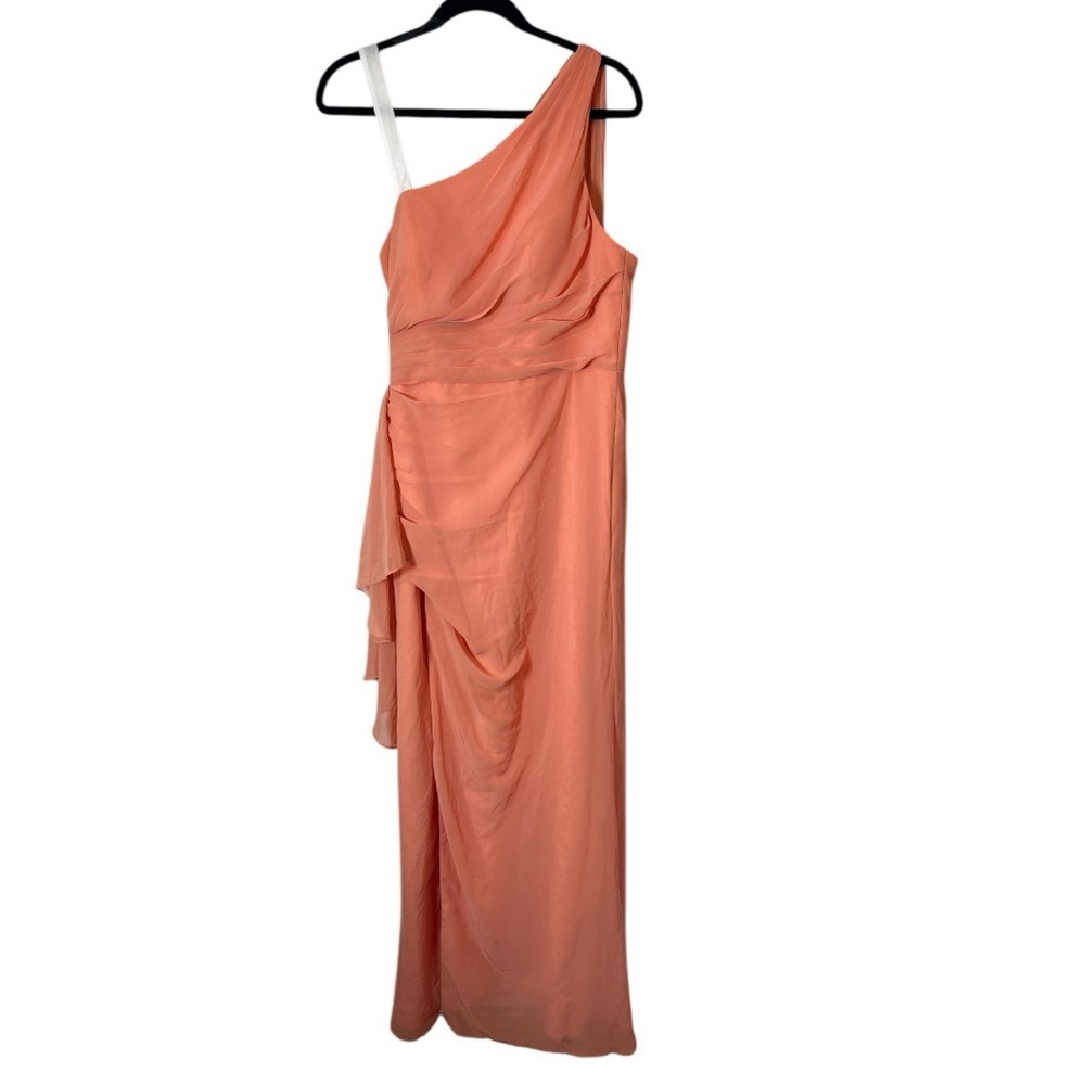 Azazie Vintage Y2K Orange Off Shoulder Long Formal Dress Size A10 – Elegant Gown